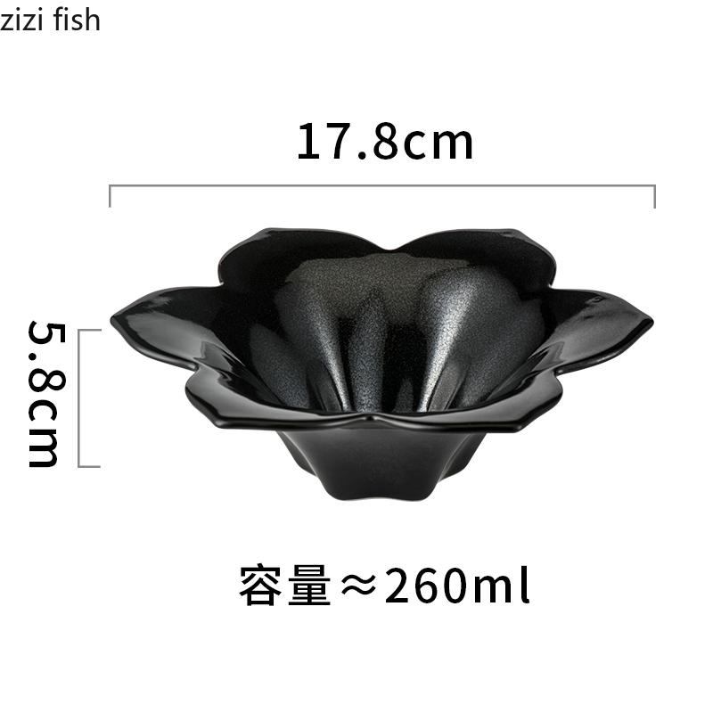 Vintage Ceramic Flower Shaped Bowl Restaurant Dim Sum Bowl Dessert Bowl Thick Soup Bowls Molecular Food Specialty Tableware