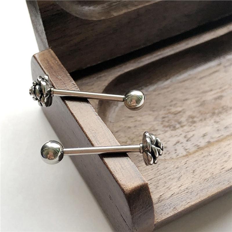 Панк хирургическая сталь 316L средний палец жест/череп язык штанга шпильки пирсинг кольца украшения для тела