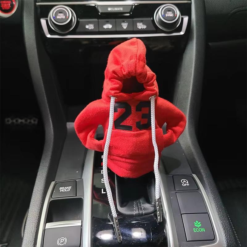 Car Gear Lever Cover Gear Lever Decoration Creative Hoodie Gear Lever Handle Cover Clothing Suit