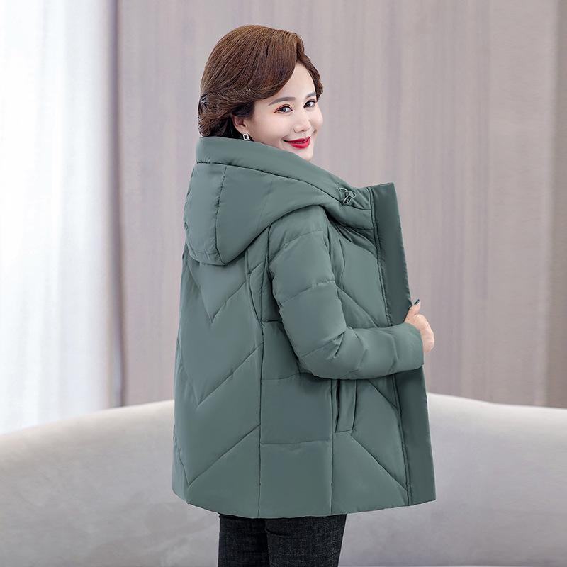 Торговый центр пуховик для мам среднего возраста, женская зимняя куртка нового стиля, куртка средней длины для людей среднего возраста и пожилых людей