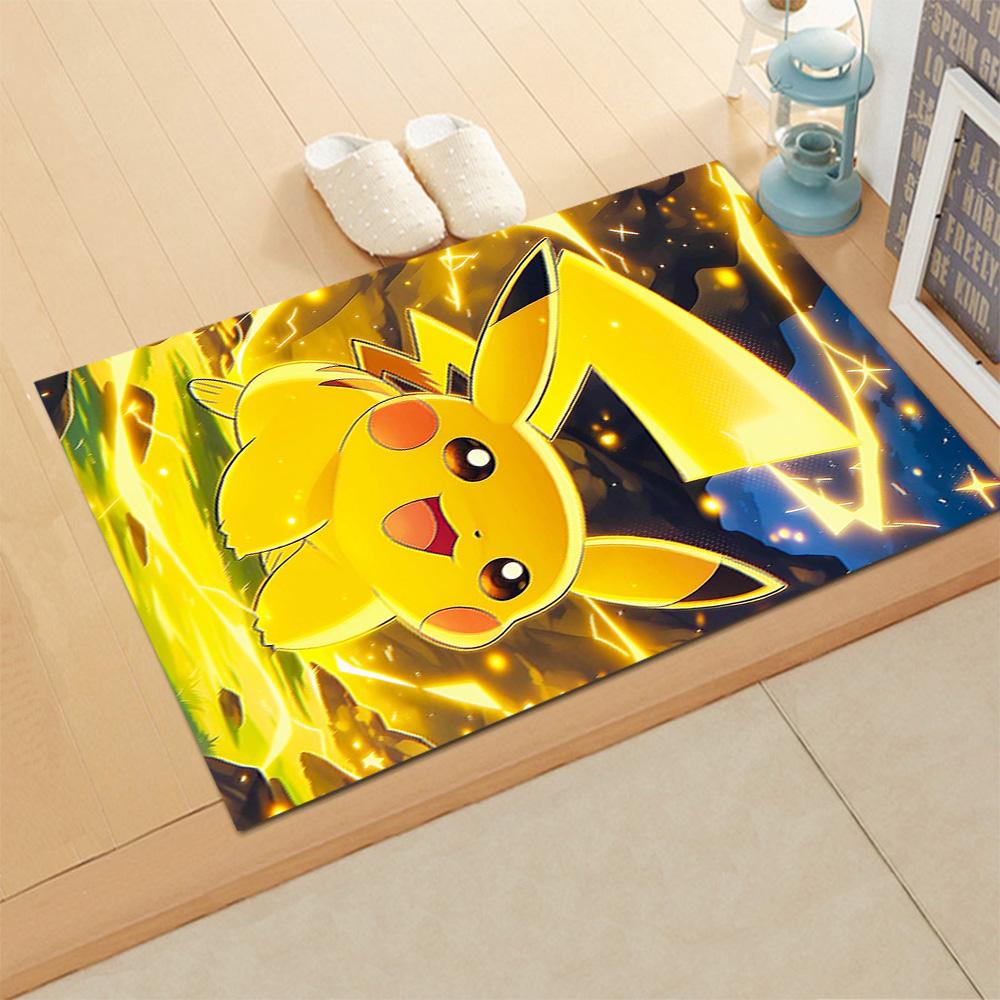 Pikachu Energy Burst rug for living rooms, bedrooms, home décor, and as gifts.