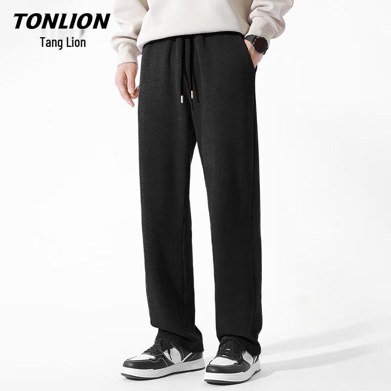 Мужские повседневные брюки прямого кроя с флисовой подкладкой TonLion