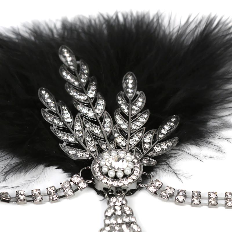 Hairband Headpiece Feather Flapper Headband Headdress Vintage Costume Party Hairband For Women Feather Headpiece