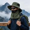 Outdoor hat sun protection bucket hat women's summer big brim visor outdoor hiking UV protection fishing hat