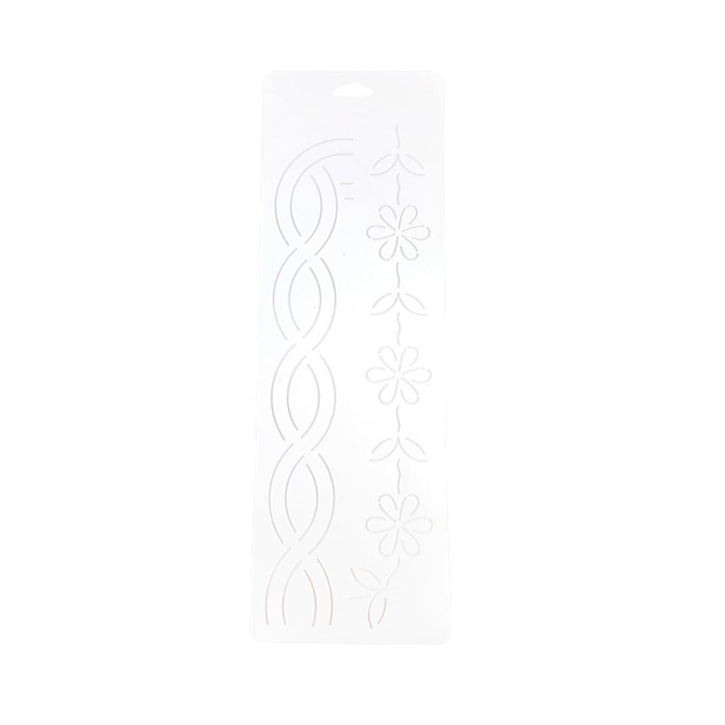 Quilting Templates Floral Line Quilting Stencil Reusable Plastic Sewing Stencil Patchwork Tool for Painting On Bag Shirt