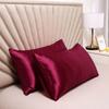 Faux Silk Pillowcase Glossy Cooling Pillow Cover Standard Size 20" X 26" Solid Color Smooth Pillow Cover for Hair And Skin