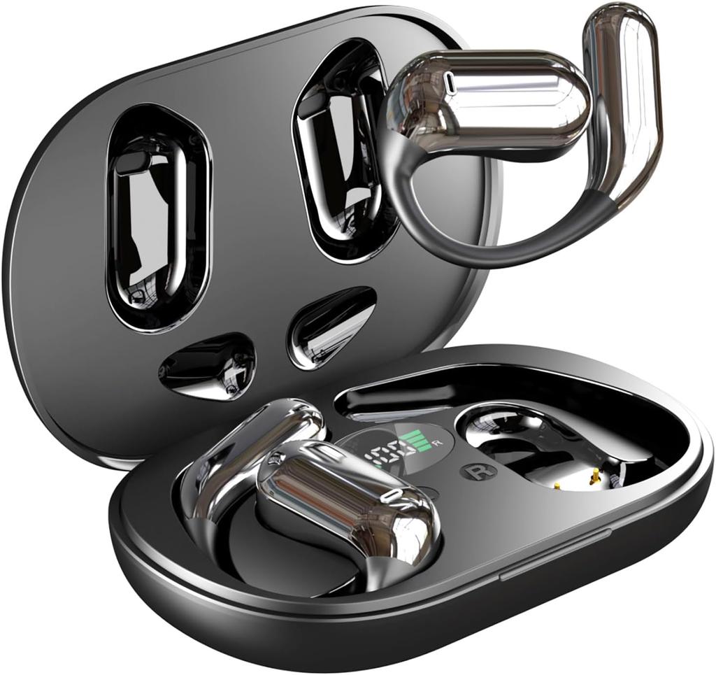 Наушники с открытым ухом Bluetooth 5.4, беспроводные наушники с костной проводимостью, встроенный микрофон, спортивные наушники-вкладыши, заушники, водонепроницаемость IPX7