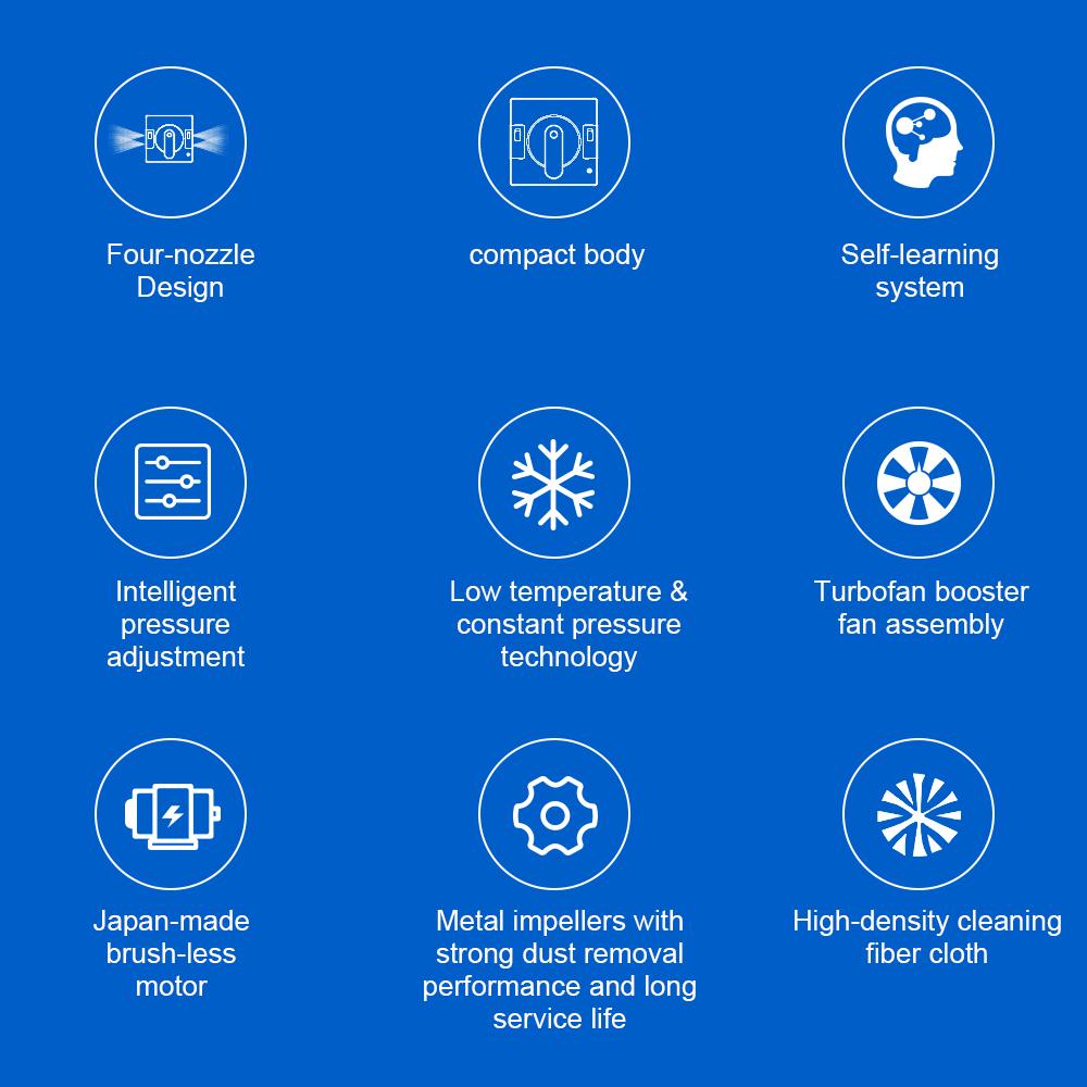 LIECTROUX YW509 Робот-пылесос для окон, двойной распылитель воды, лазерный датчик, автоматическая швабра для влажной уборки стекла, робот для чистки окон дома