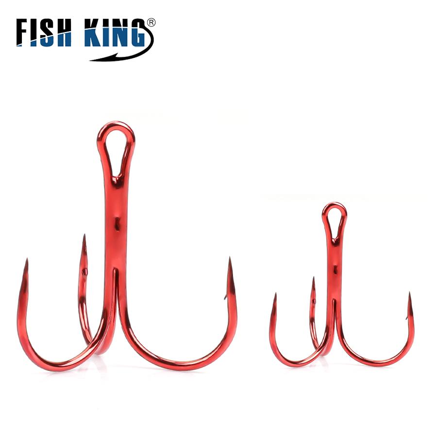 Рыболовные крючки FISHKING, 10/15/20 шт., высокоуглеродистые тройные крючки, супер острые, однотонные, размер 0,433 дюйма-1,574 дюйма, стальной рыболовный крючок с тройными колючками