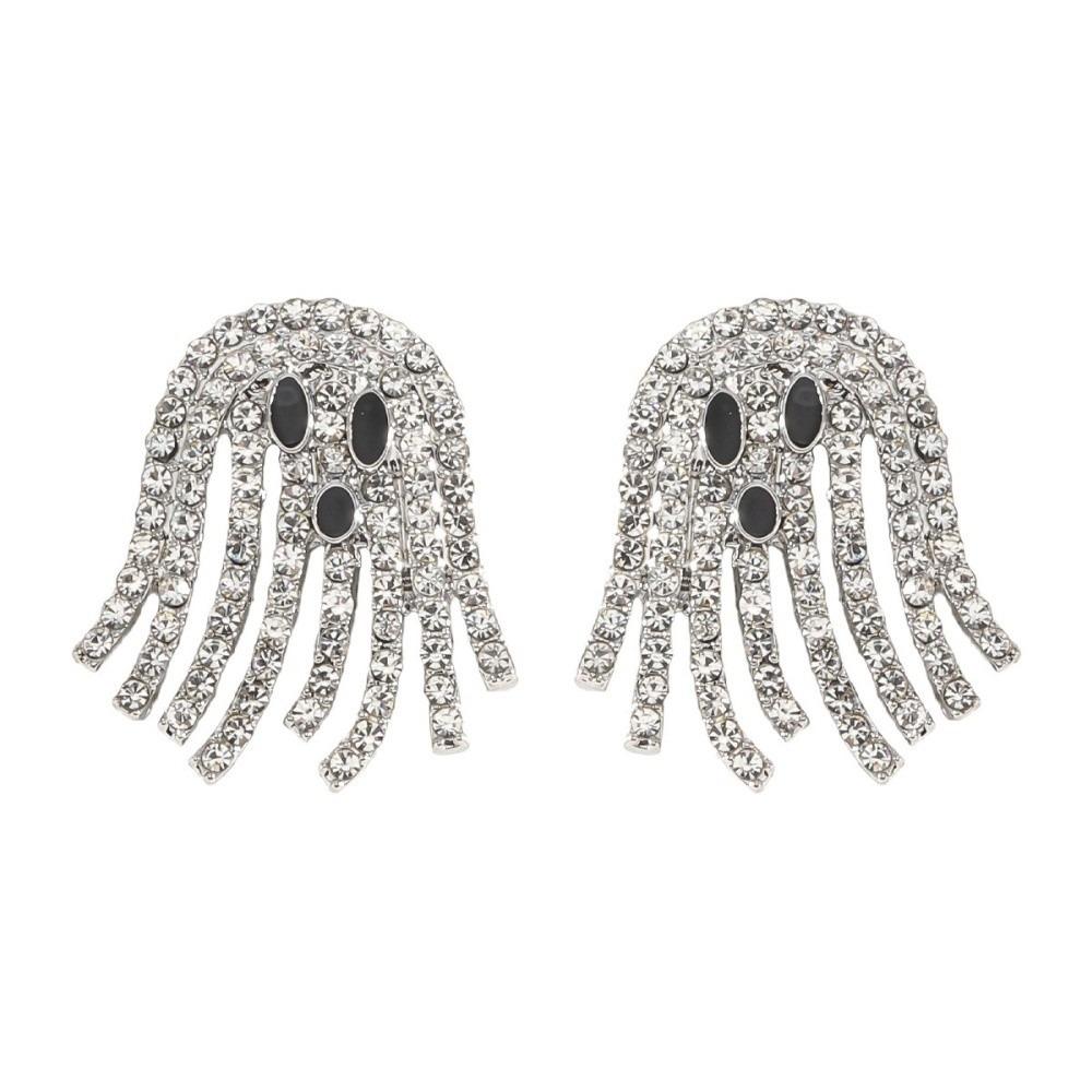 Tassel Ghost Earrings Sparkling Dangle Earrings Cute Halloween Earrings Gifts