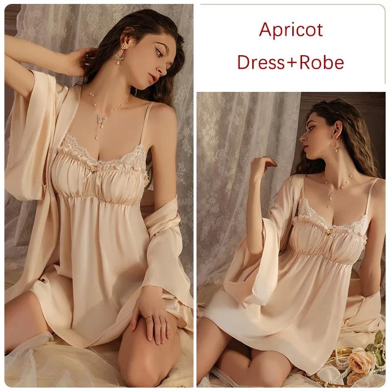 Милый пижамный комплект, женская летняя ночная рубашка с бюстгальтером, женский комплект повседневной одежды для сна