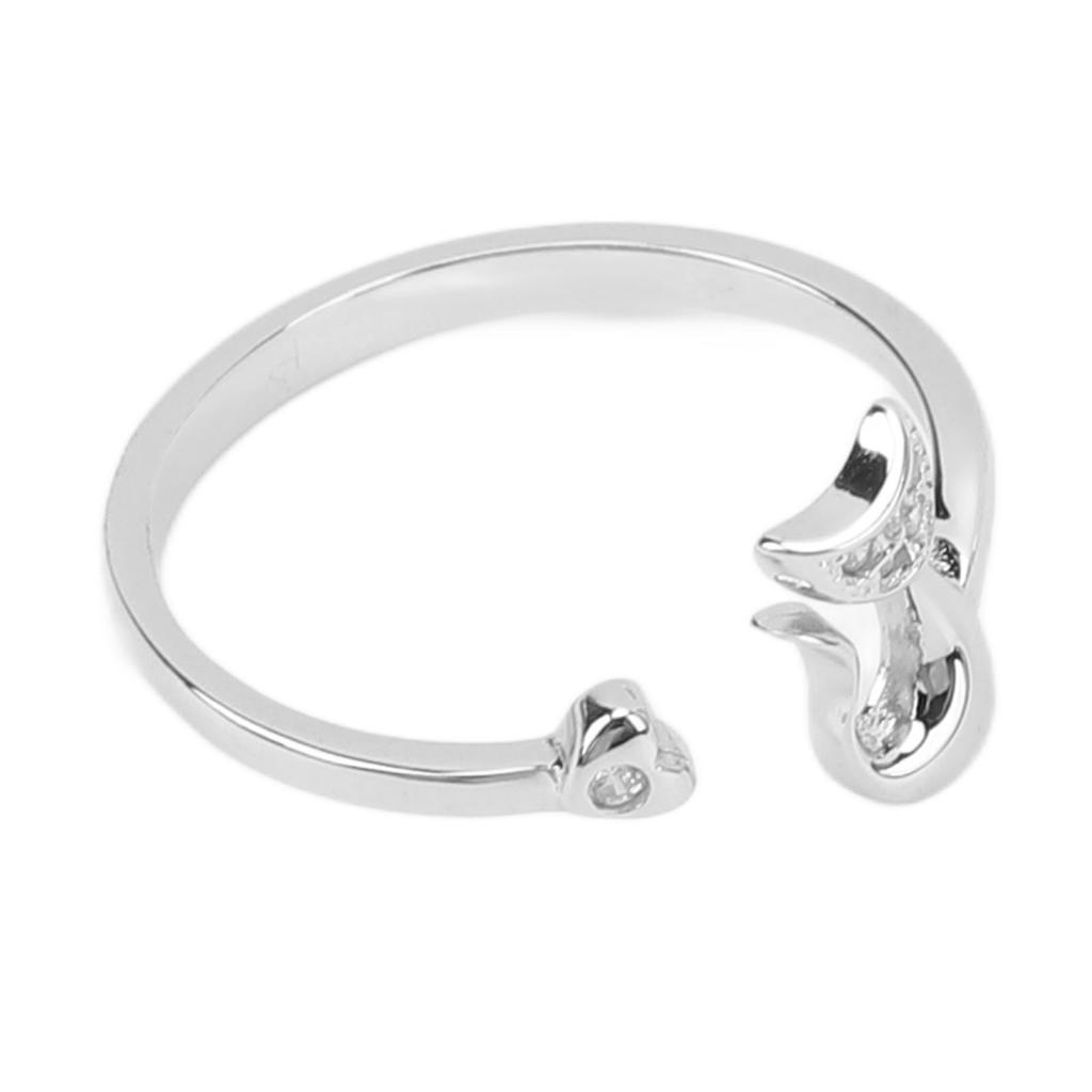 Open Ring Cat Shape Adjustable Lightweight Cute Fashionable Women Ring for Daily Party