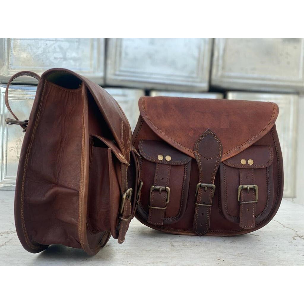 Настоящие 1 пара 2 сумки кожаная мотоциклетная седельная сумка боковая сумка сумки на корзины