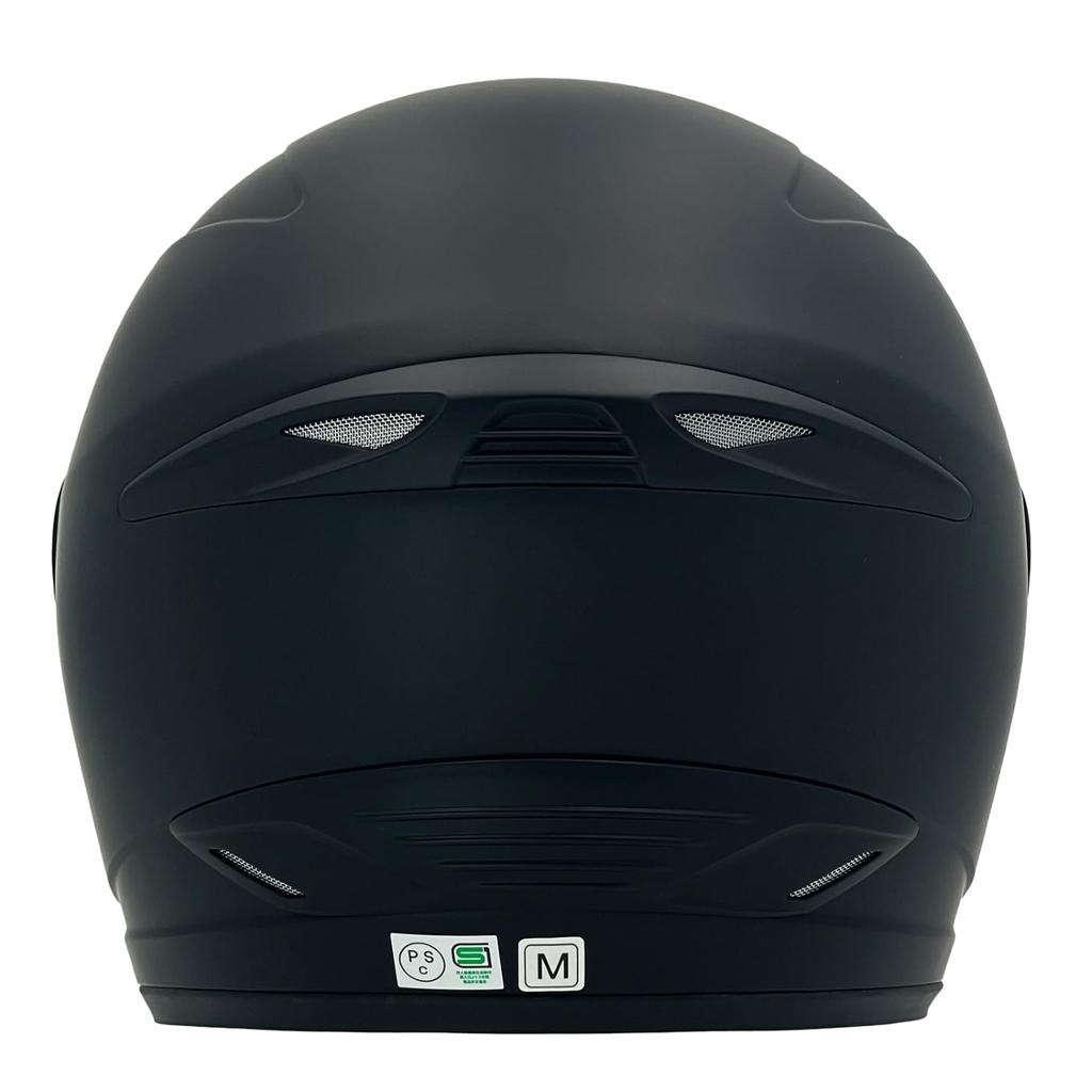 Yamashiro Matte Black Motorcycle Jet Helmet with Fits All Intercom Size M from the YH YH-004 Shield, Engines, Compatible, (57-58cm),