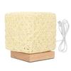 Rattan Table Lamp with LED Bulb USB Powered Decorative Hand Woven Rattan Table Light for Bedroom