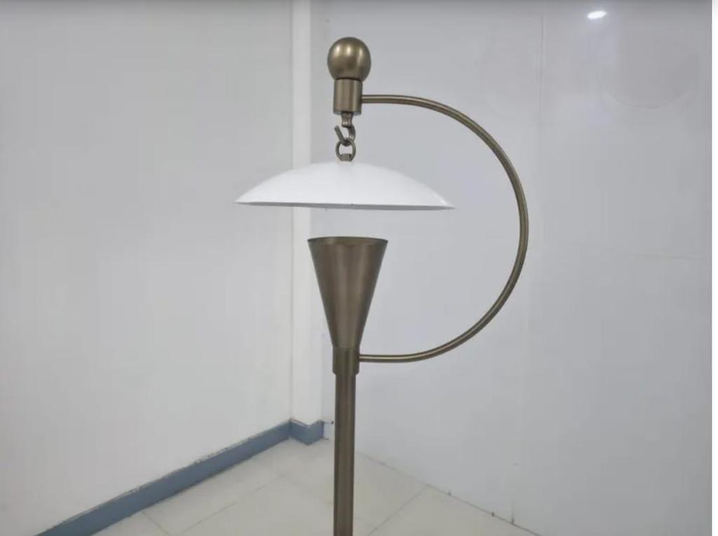 Handmade Table Lamp Raw Brass and White Table for Home Décor Desk Lamp