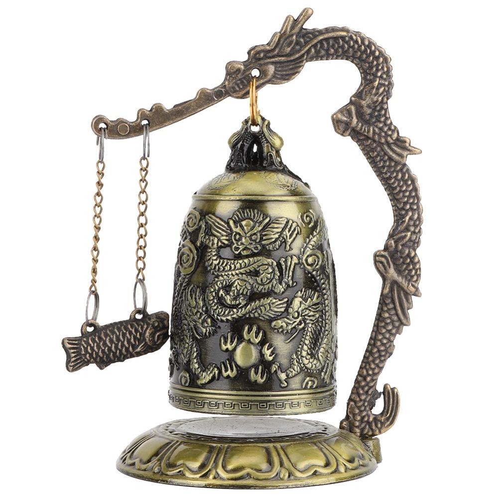 Bronze Dragon Lock Bell Hand Carved Carved Dragon Bell Vintage Dragon Bell Home Decor