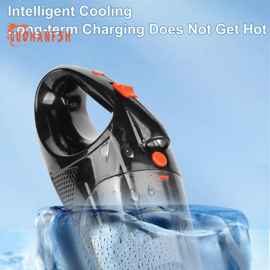 Автомобильный пылесос со светодиодной подсветкой, 120 Вт, высокая мощность, 2000 мАч, беспроводной перезаряжаемый портативный пылесос двойного назначения с сильной мощностью всасывания, автомобильные принадлежности