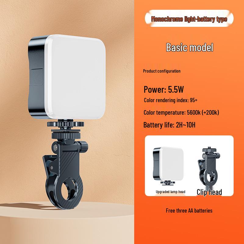 Портативный светодиодный заполняющий свет для селфи для телефона и камеры
