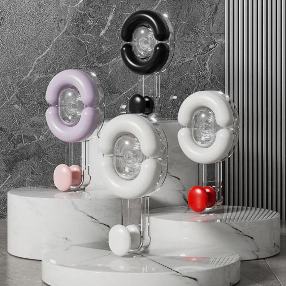 5Pcs Plastic Shower Hooks Punch Free Wall Hanger Light Luxury Suction Cup Hooks Kitchen