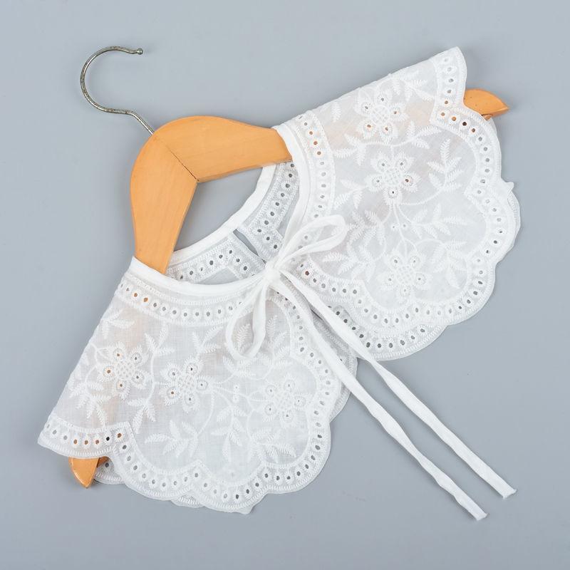 2023 Shirt Fake Collar Lace Black White Shirt Detachable Collar Suit Men Female Shirt Lapel Top Summer Thin Cool Fake Collar