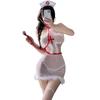 Nurse Open White Increased One Baby Performance 4 Piece Set [RPFLQ] Uniform, Sexy, Transparent, Cosplay, Sexy, Erotic, Breasts, Coat, Doctor,