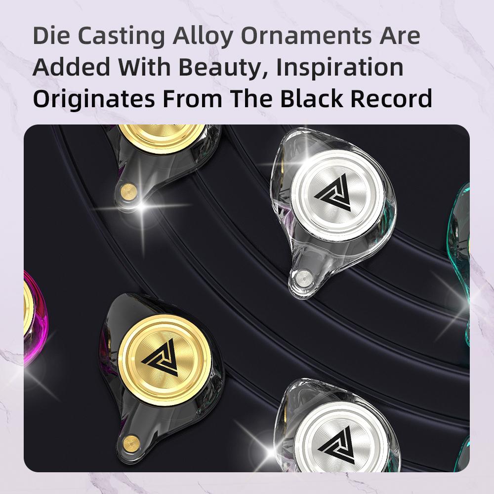 QKZ AK3 FiLe Wired Earphone with Microphone HiFi Music Monitor Bass Headphones Noise Cancelling Headset For Sport Gaming Earbuds