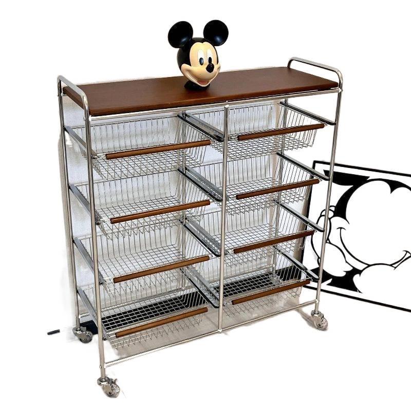 Мобильный тумбовый шкаф в античном стиле и кухонная тележка