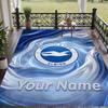Custom Text Printed Rug Brighton & Hove Albion Football Non Slip Floor Carpet For Home Room Decor
