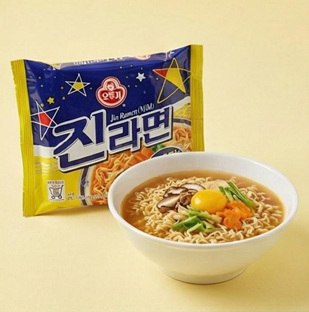 Ottogi Ottogi Jin Ramen Mild Flavor BTS Выбор Джина и набор кукол BTS