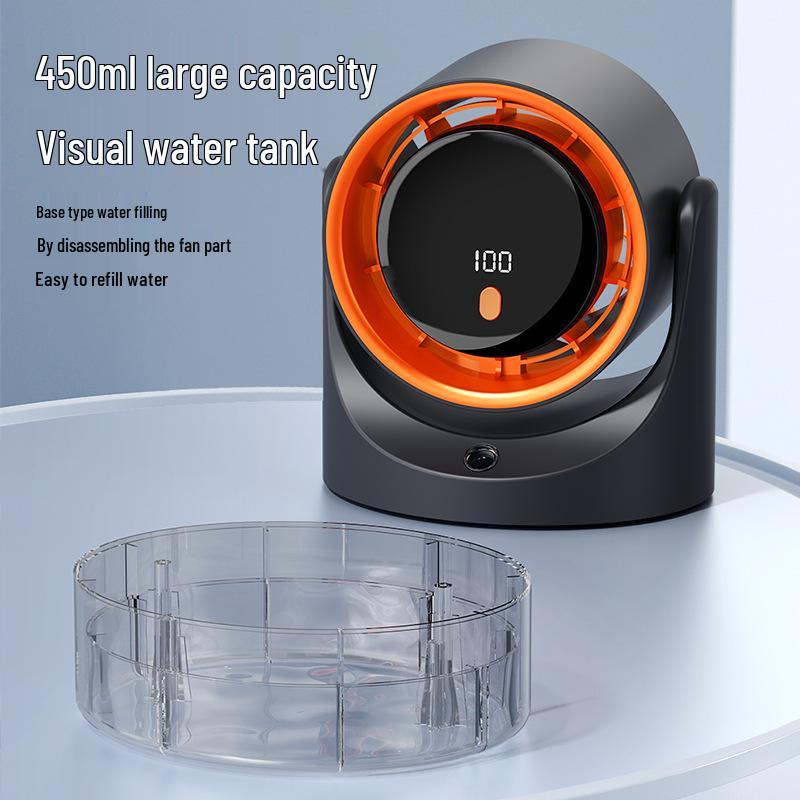 USB Rechargeable Multi-Functional Humidifying Desk Fan