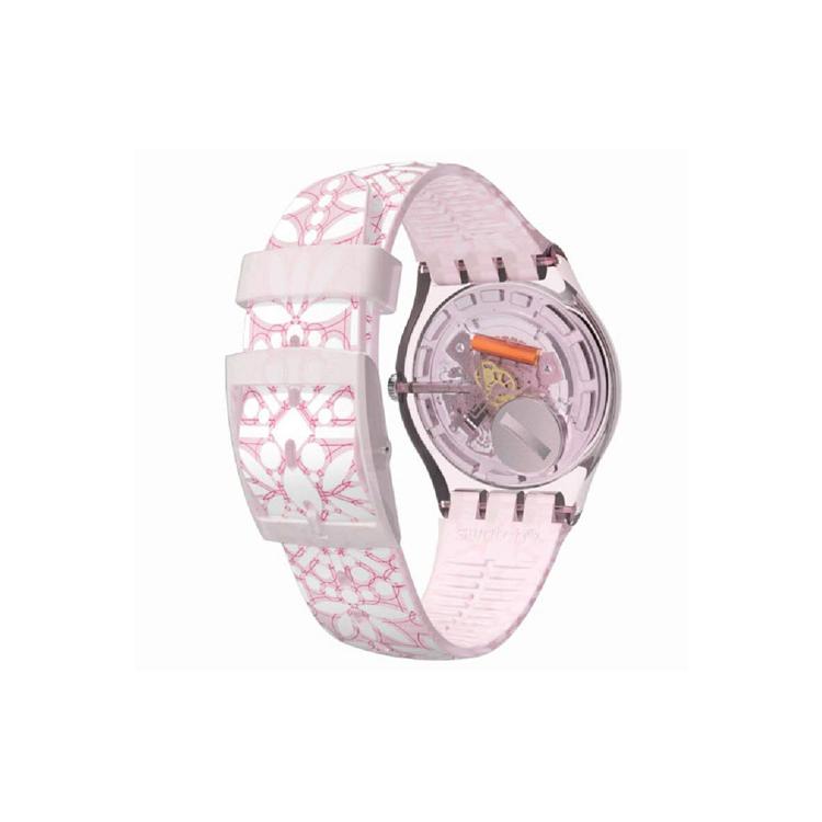Swatch Унисекс 41 мм Розовые часы SUOP109 SUOP109