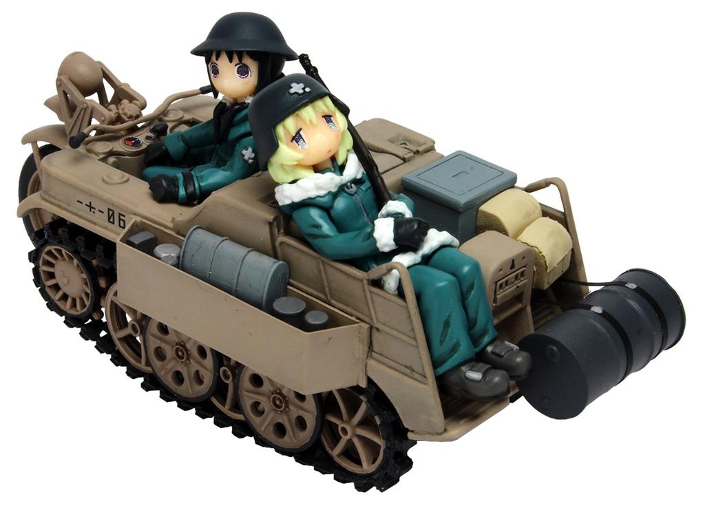 PLATZ Last Tour Kettenkrad Yuri Figure 2 Set Scale Plastic Model Girls' w/Chito & 1/35 GLT-01