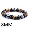 Bracelet - Tiger's Eye - 21 Cm - Elastic - Polished Onyx - Hematite - Unisex