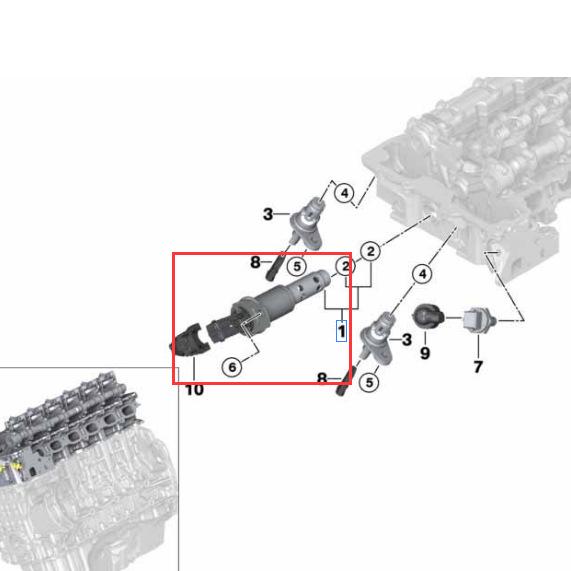 BMW 3 серии E90 N52/N54 Электромагнитный клапан распредвала 1136 7585 425/11367585425