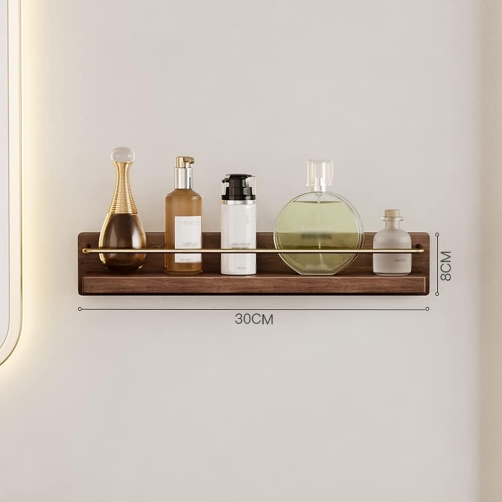 NevStp Полка для душа из массива дерева, перфорированная, органайзер, плавающие полки, аксессуары для душа, настенная, многофункциональная, для ванных комнат, кухонь