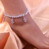 Stonefans New Beach Rhinestone Dollar Anklet Foot Chain Jewelry Cute Charm Pendant Quality Ladies Anklet Wholesale Party Gifts