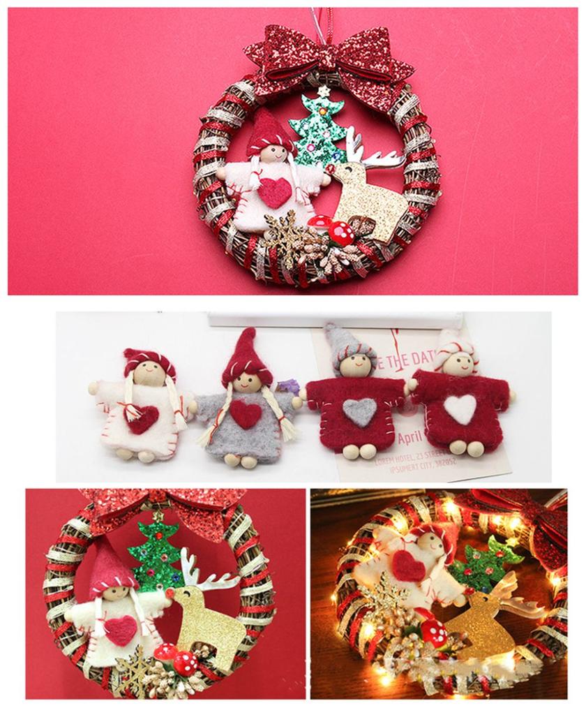 Santa Claus Elf Merry Christmas Christmas Decorations Christmas Doll Wool Felt Christmas Ornament