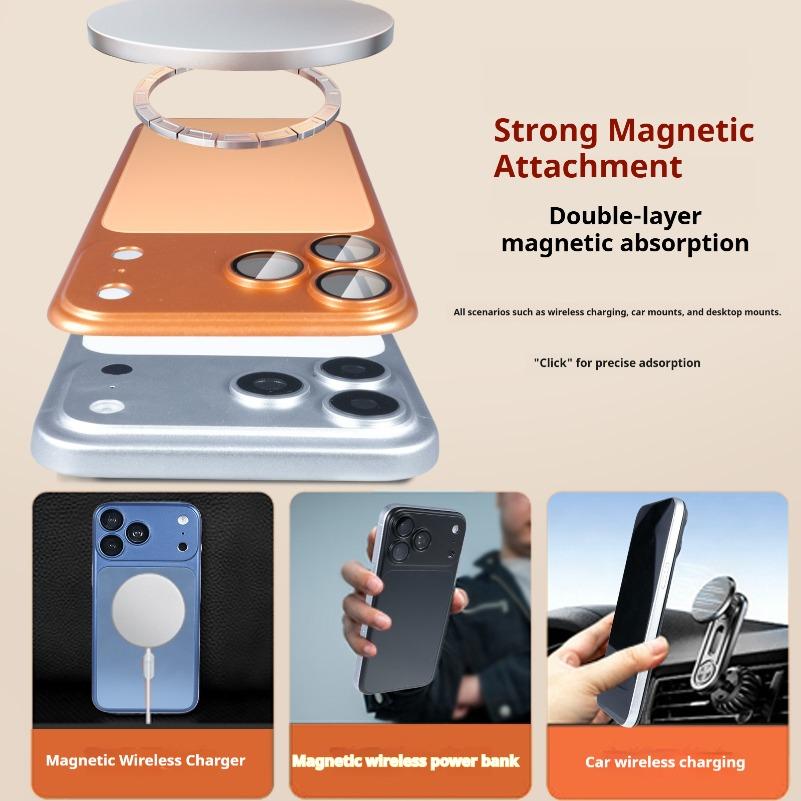 Мгновенно измените на 17 Pro Max для IPhone 16 15 14 13 12 Pro Max для Magsafe для IPhone 17 Pro Max Тонкая матовая задняя наклейка-чехол