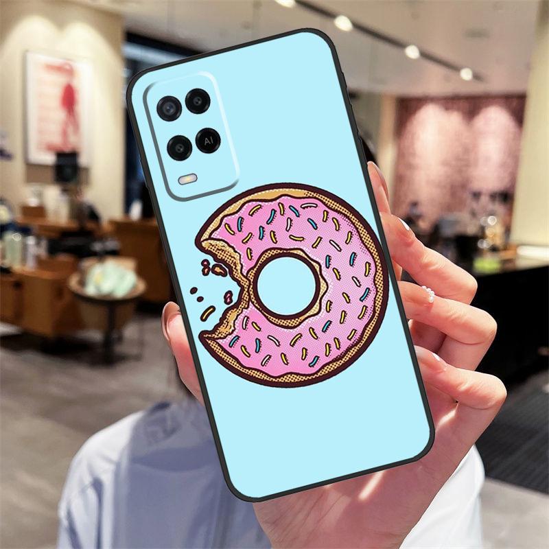 Pizza Sushi Food Donuts Case For Oppo A94 A74 A54 A18 A38 A58 A78 A98 A40 A60 A80 A16 A76 A96 A15 A17 A77 A57S Cover