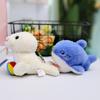 Cute Marine Animals Seal Shark Whale Plush Toy Keychain Bag Pendant Kids Gifts