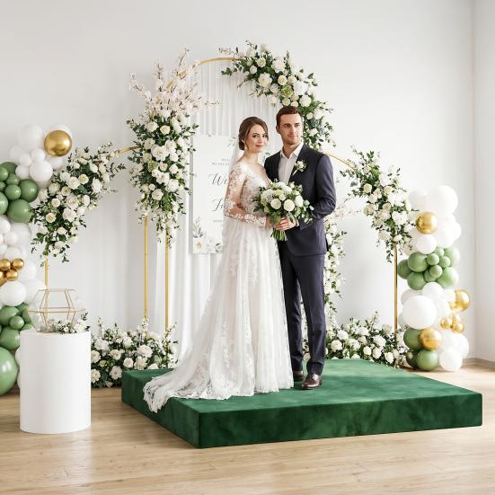 Balloon Arch Backdrop Stand 3Pcs/Set Metal Stand, 7Ft 5Ft Wedding Party Flower for Bridal Shower Birthday Baby Decoration