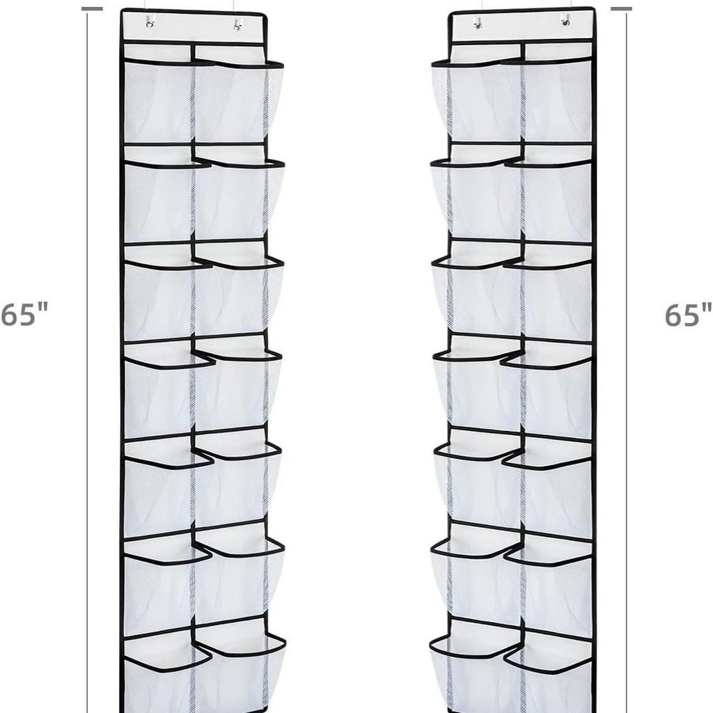 24-Grid Hanging Shoe Storage Organizer with Multi-Layer Pockets