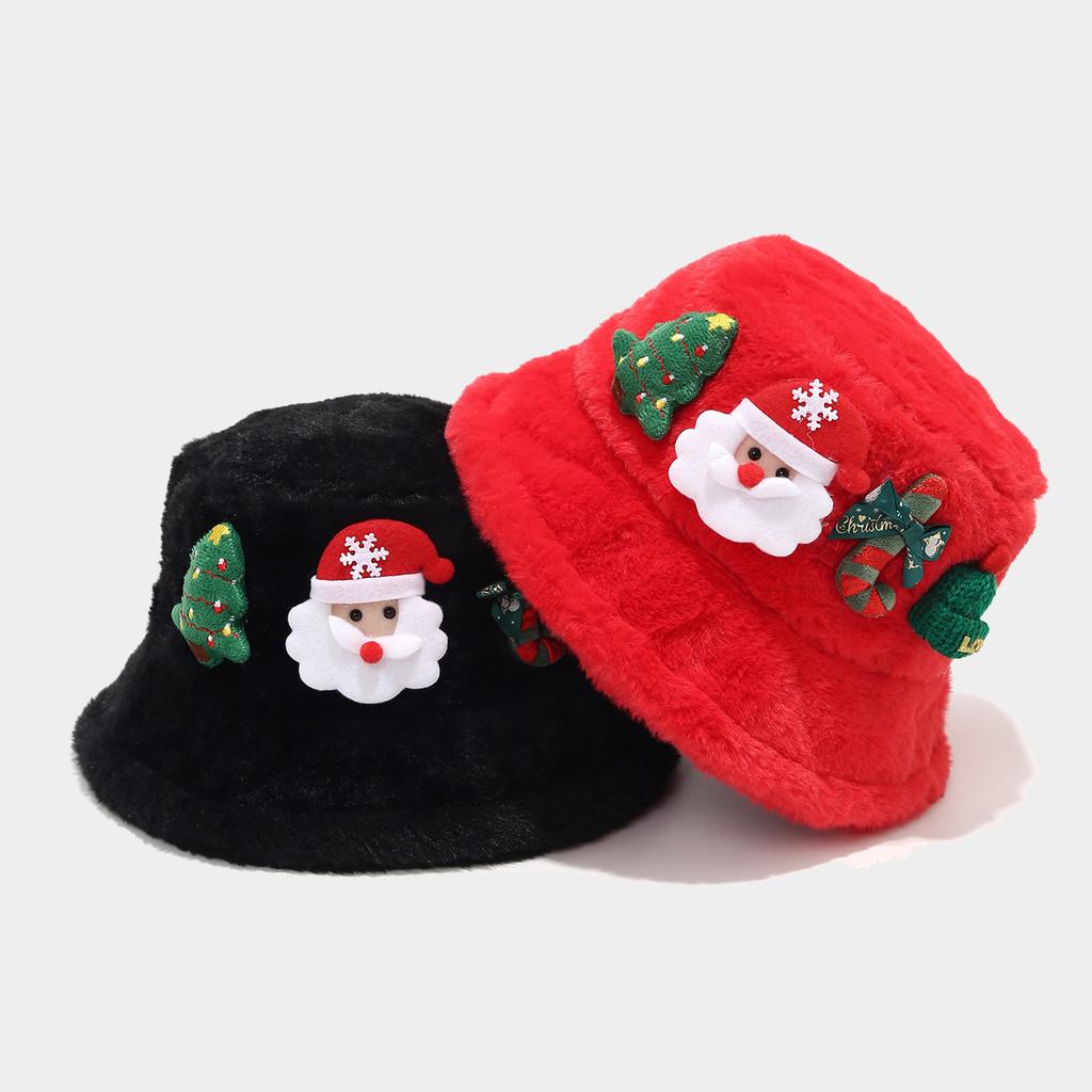 Winter Christmas Decor Fisherman Hat With Elf Theme For Casual Holiday Outfits