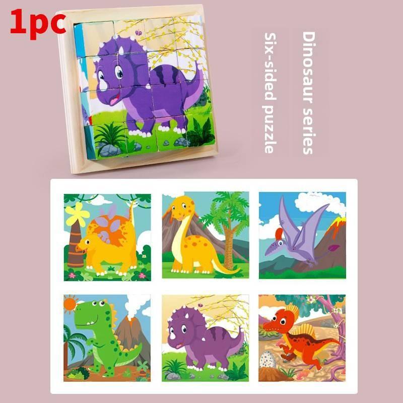 Деревянные 3D Гексаэдральные Пазл Блоки Для Малышей Развивающая Игрушка Подарок Для Детей