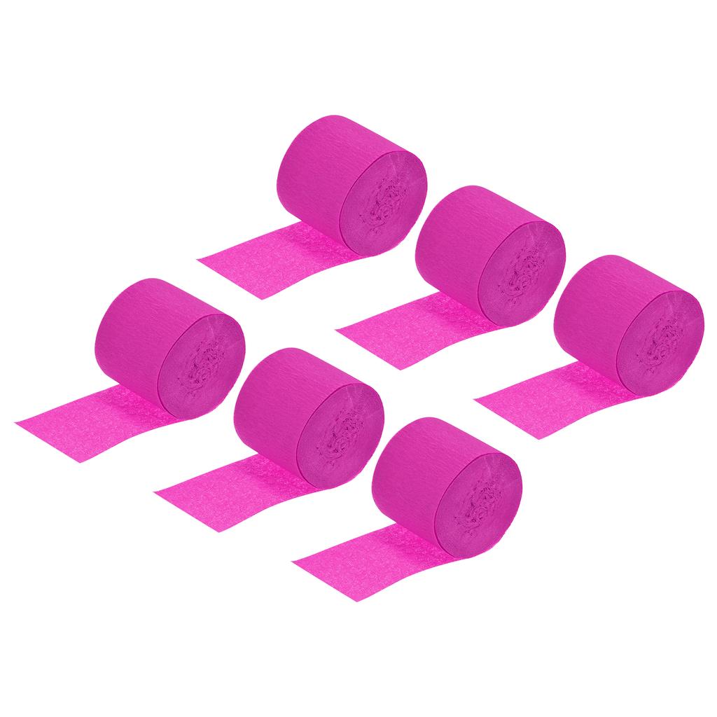 3/6pcs Vibrant Crepe Paper Streamers Party Streamer Decorations 1.37" for Various Birthday Party Wedding Festival Decorations