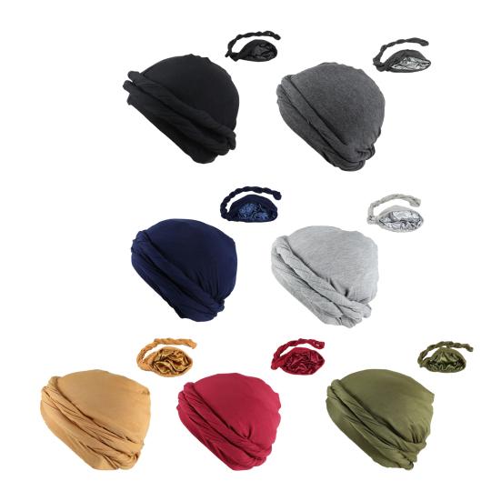 Мужская повязка на голову Durag, отличная эластичность, защита от солнца, дышащая однотонная ветрозащитная влагоотводящая мужская кепка с защитой от катышков для езды на велосипеде