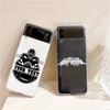 Phone Case For Samsung Galaxy Z Flip 3 4 5 Hard Folding Clear PC Bumper Rugby Ball For Samsung Z Flip 6 Back Cover