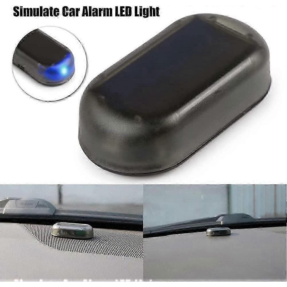 New LED Car Alarm Light,Solar Car Alarm(Blue)