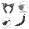 Набор волчьих ушей и хвостов, реалистичный дизайн, плюшевая повязка на голову, перчатки, набор хвостов, аксессуары для ролевых игр на Хэллоуин